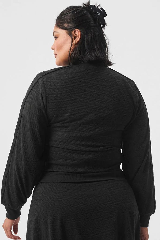 Alo Cropped Doubles Only Full Zip Jacket - Black 7