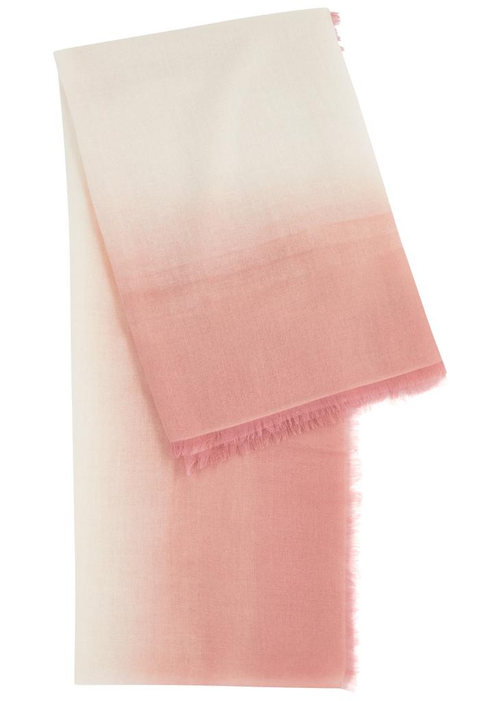 AMA Pure Frame fringed cashmere scarf