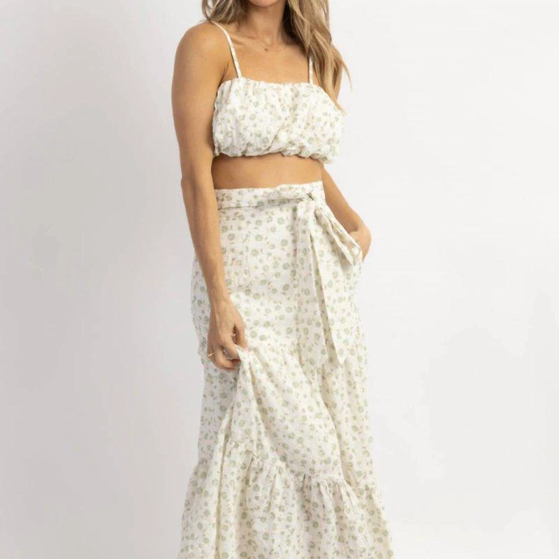 MABLE Embroidered Crop + Skirt Set 2