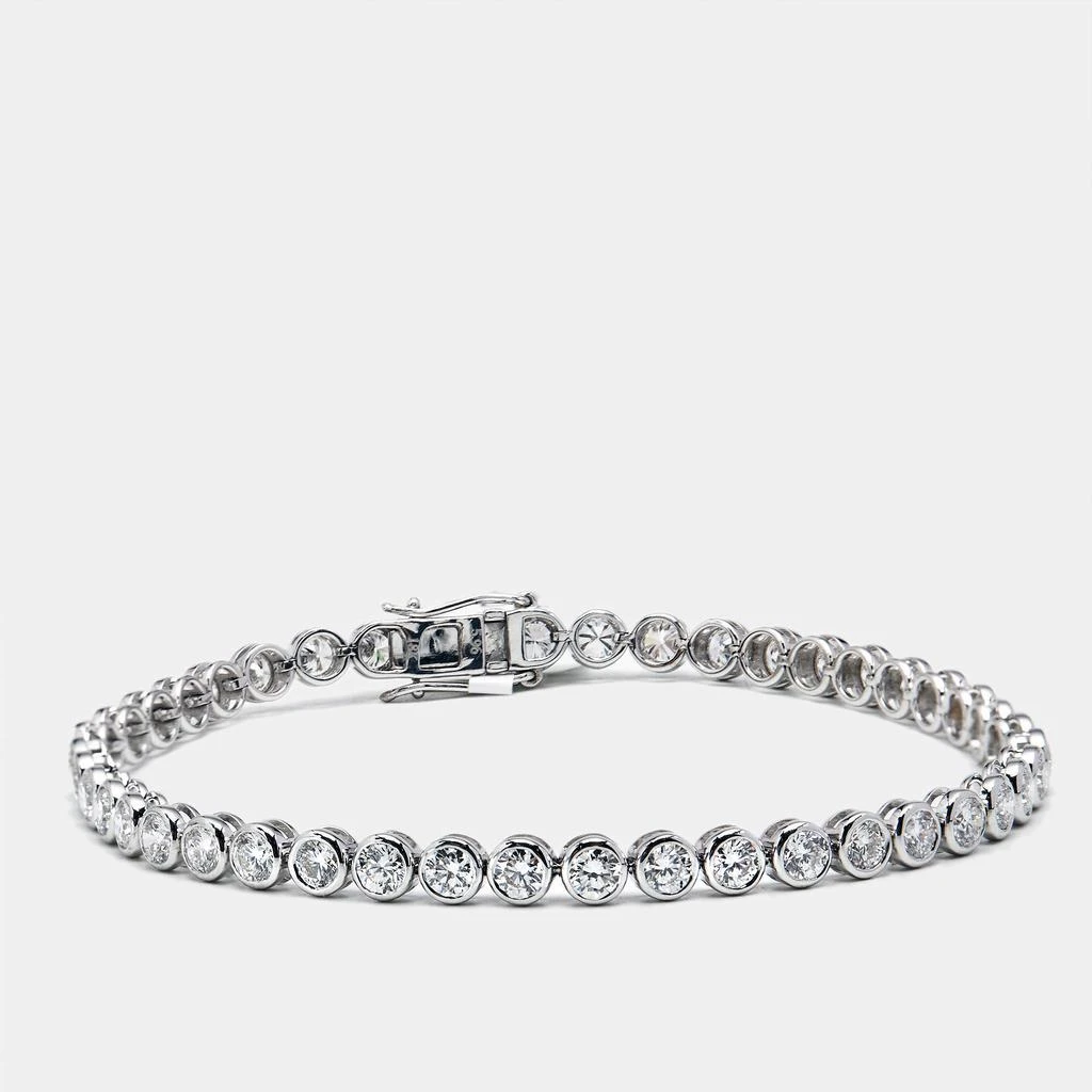 The Diamond Edit 5.96 cts Round Brilliant Cut Lab Grown Diamonds 18k White Gold Tennis Bracelet