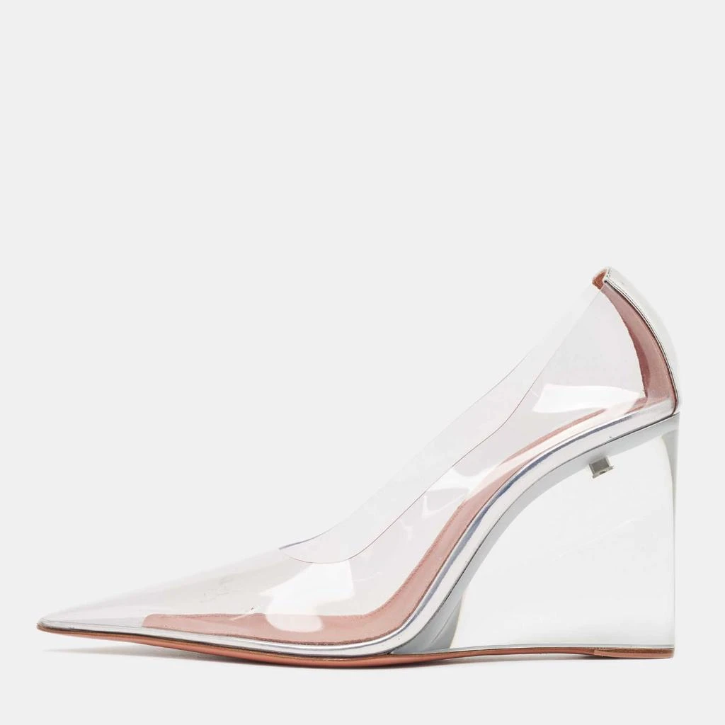 Amina Muaddi Amina Muaddi Transparent PVC Ane Wedge Pumps Size 38.5 1
