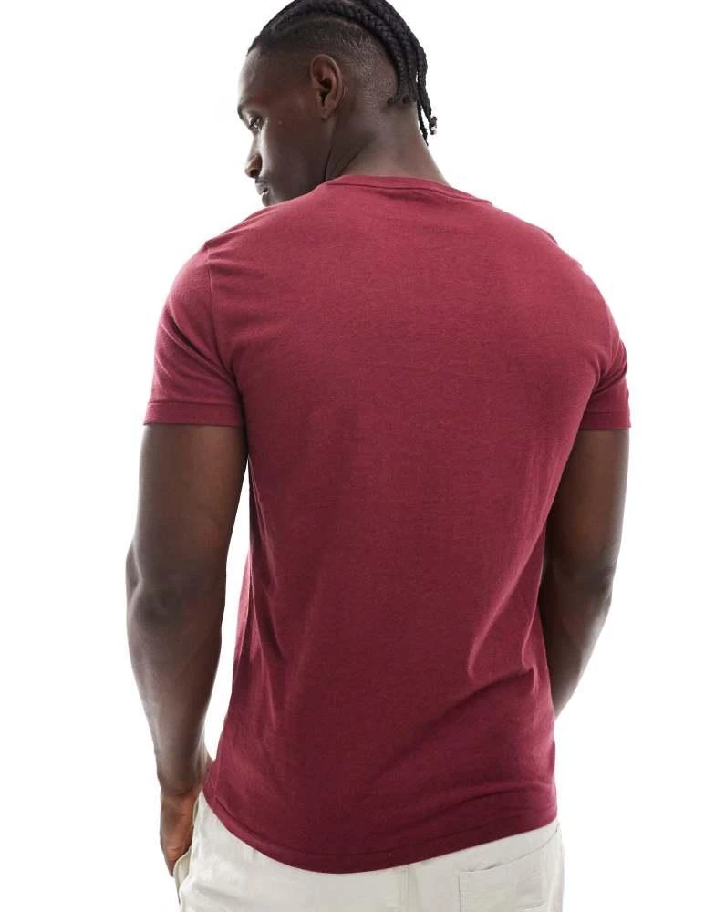Ralph Lauren Polo Ralph Lauren icon logo t-shirt in burgundy marl 4