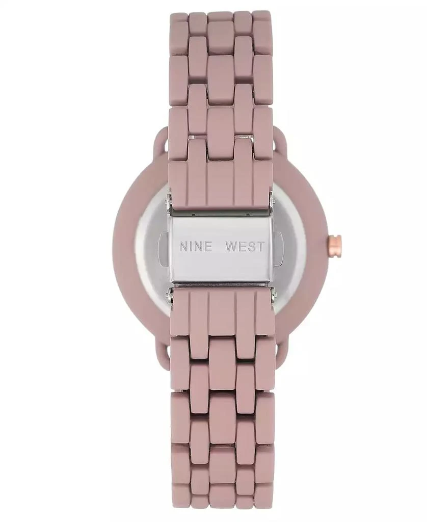 Nine West Women's Quartz Purple Alloy Link Bracelet Watch, 36mm 2
