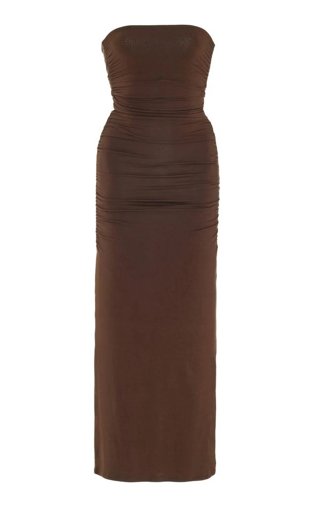 Posse Posse - Exclusive Isabela Strapless Jersey Maxi Dress - Brown - XL - Moda Operandi 1