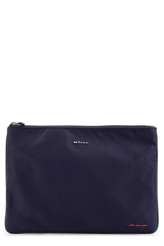 Kiton Kiton Logo Plaque Clutch Bag 1