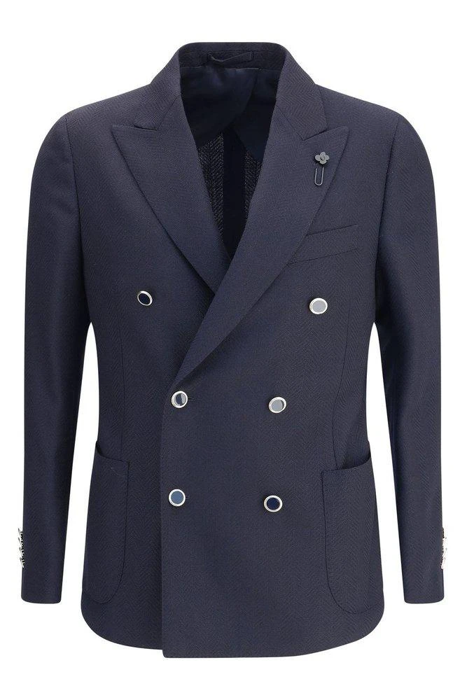 LARDINI Lardini Double-Breasted Tailored Blazer 1