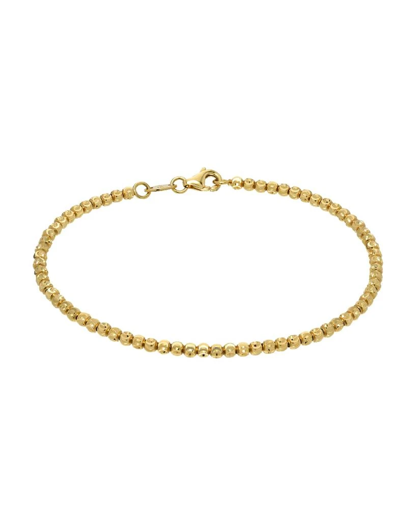 Zoe Lev Jewelry 14k Gold Diamond-Cut Bead Bracelet 1