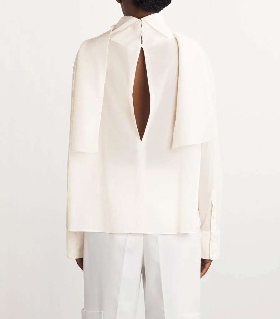 Carven Stretch-Toile Opera Sheer Blouse 4