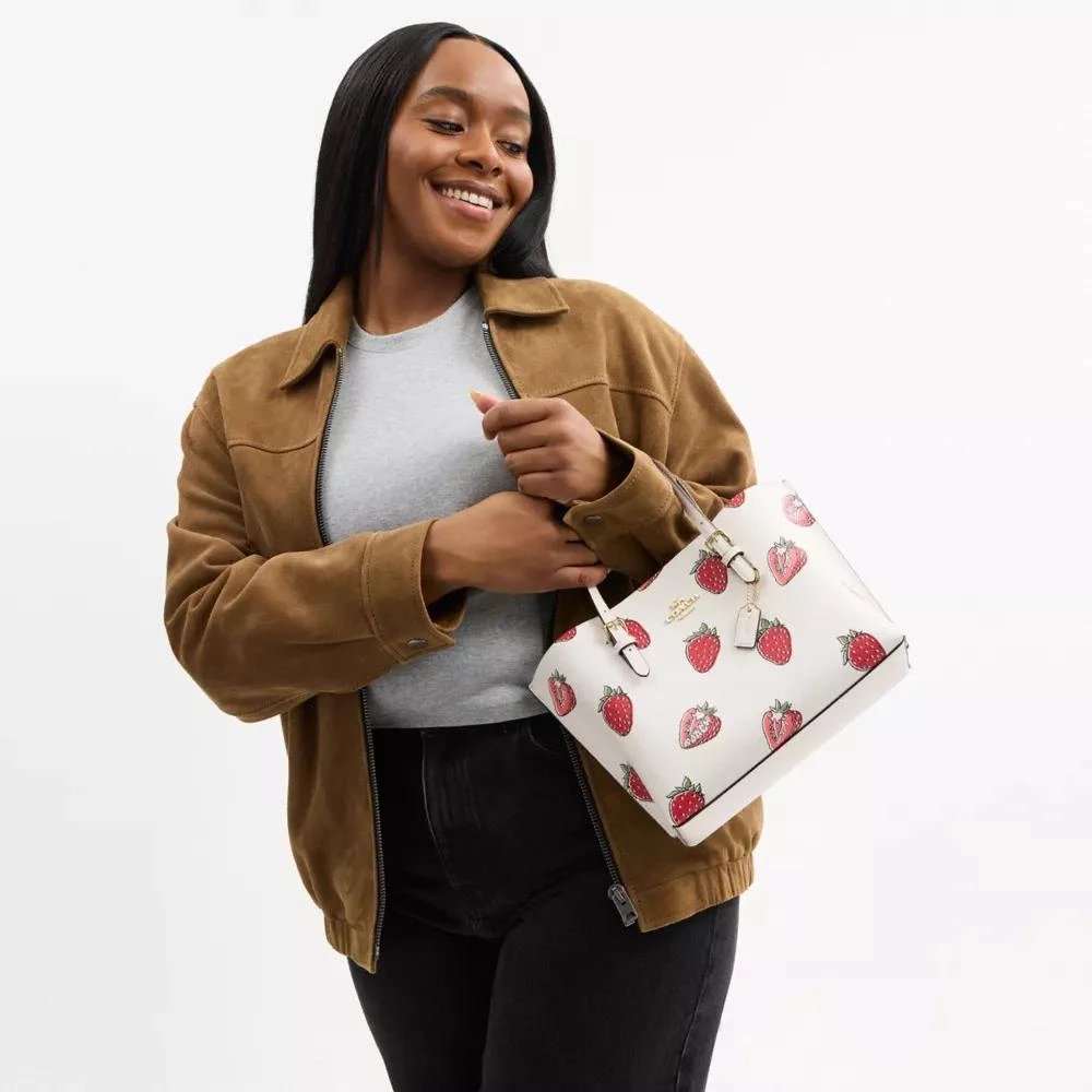 Coach Mollie Tote Bag 25 With Strawberry Print 2