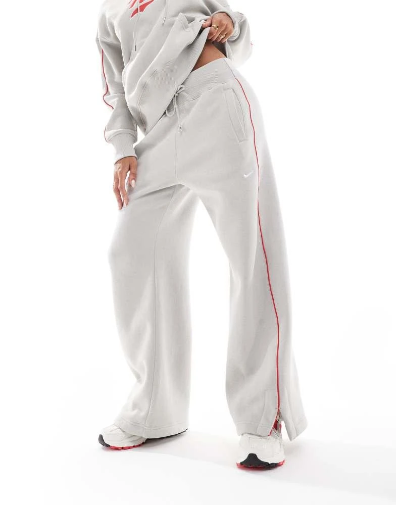 NIKE Nike Trend Phoenix fleece logo joggers in light grey 1