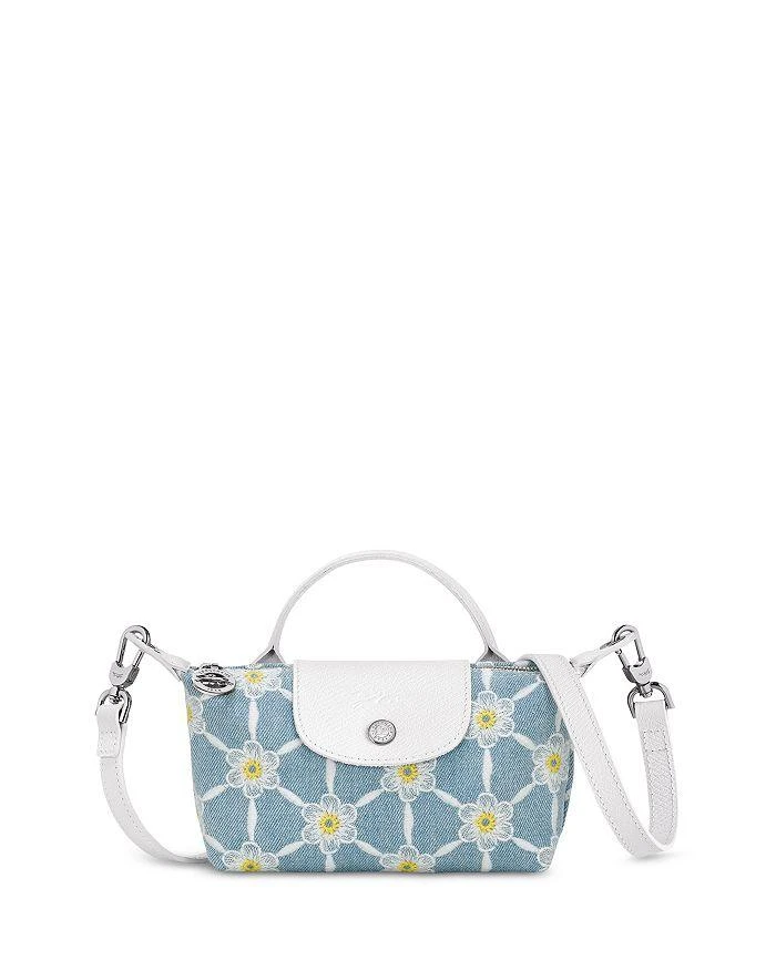 Longchamp Le Pliage Marguerites Daisy Denim Mini Pouch Crossbody 1