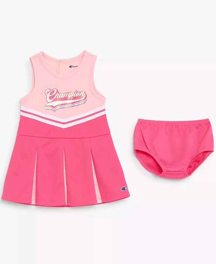 CHAMPION Baby Girls
 V-Neck Dress and Bloomers