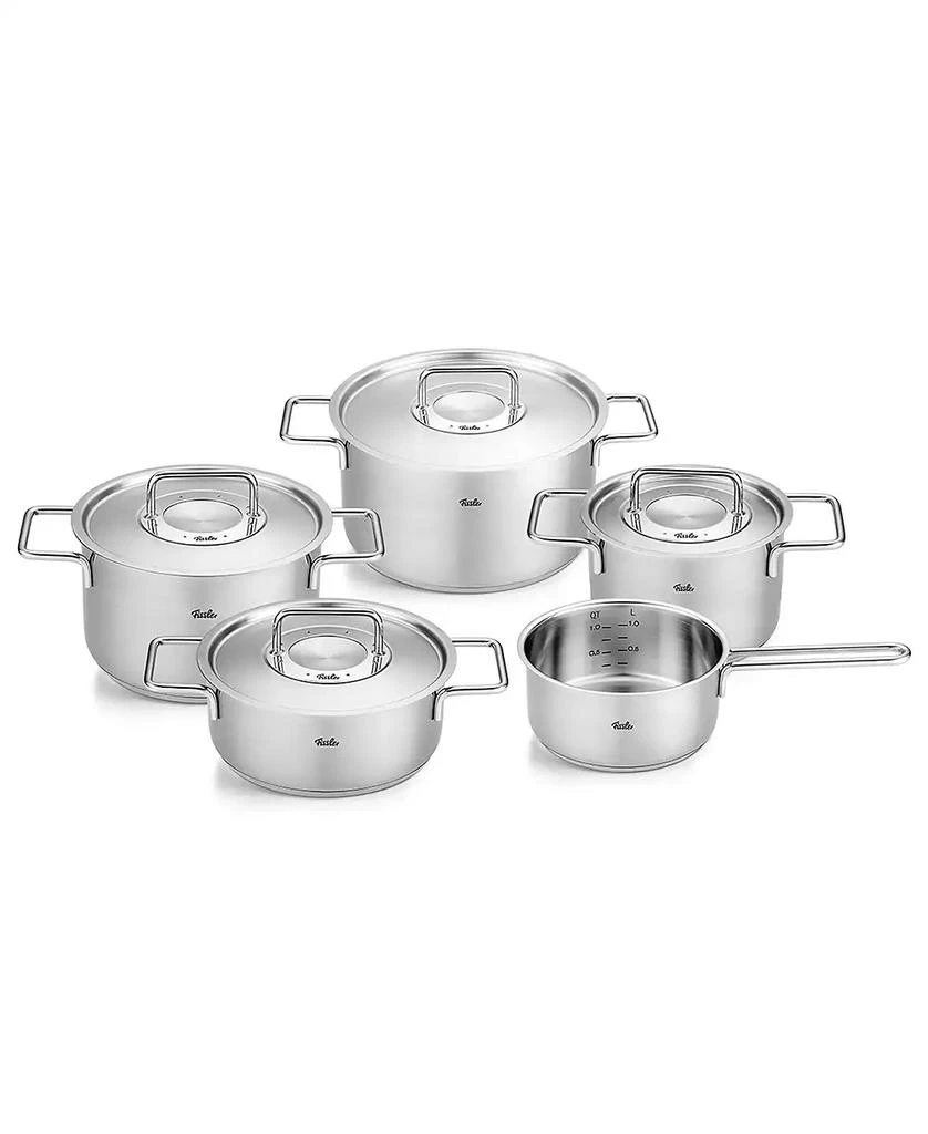 Fissler Pure Collection Stainless Steel 9 Piece Cookware Set with Metal Lids 1