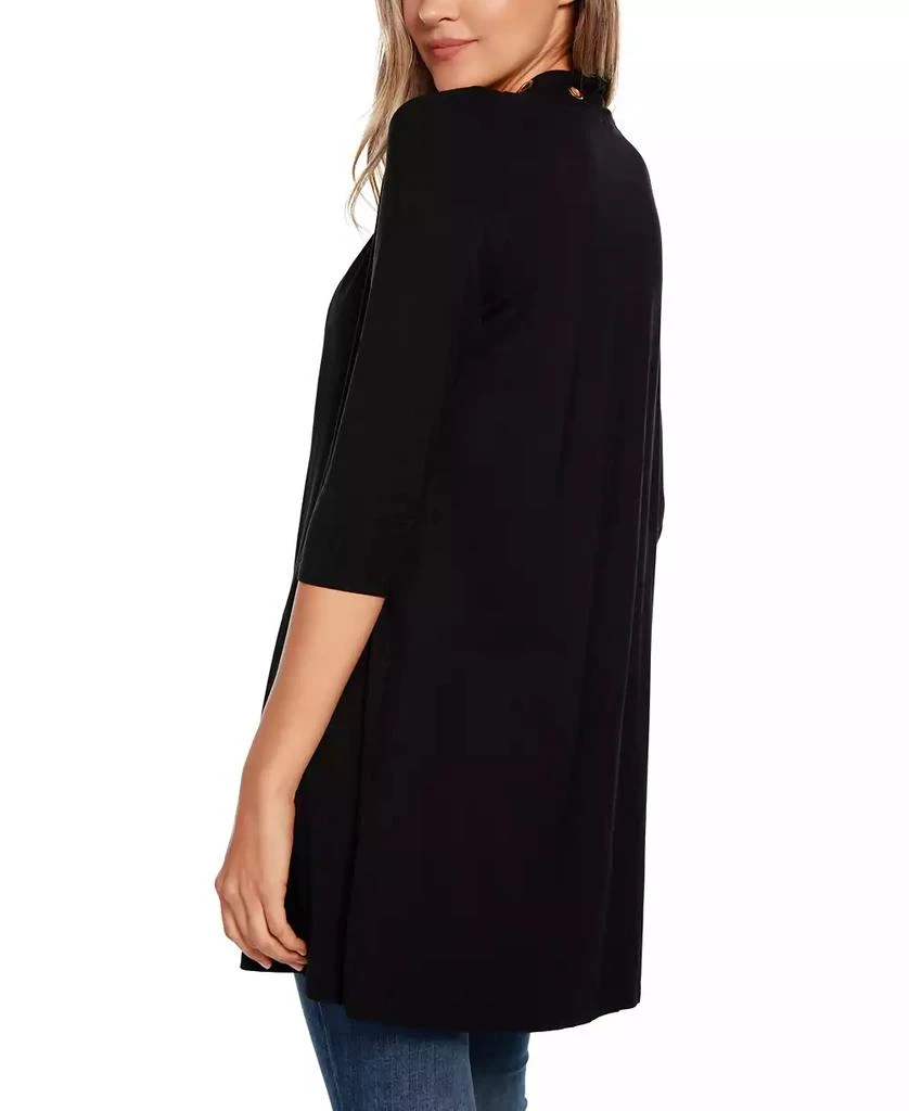 Belldini Women's Grommet-Trim Duster Open Front Cardigan Top 2