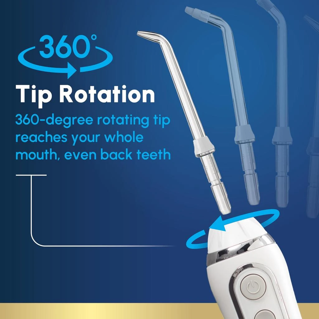 Waterpik Cordless Pearl Rechargeable Portable Water Flosser For Teeth, Gums