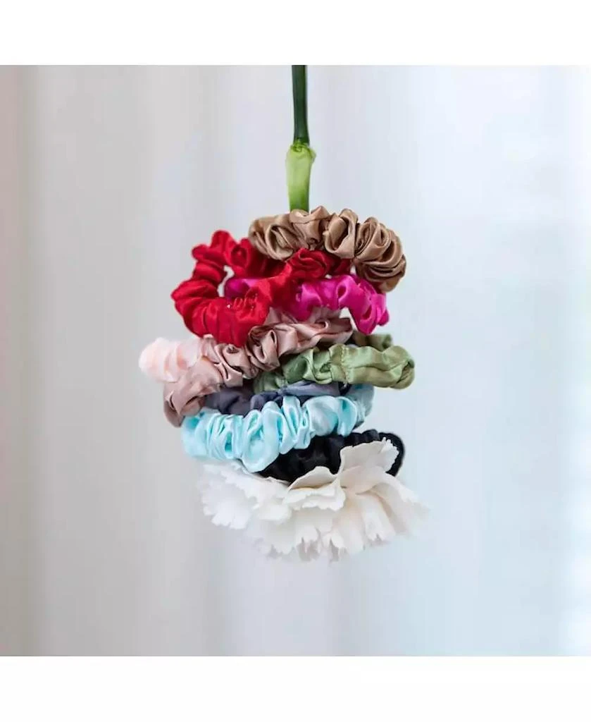 Headbands of Hope Women
s Satin Scrunchie Set - Olive, Burgundy, Gold 7