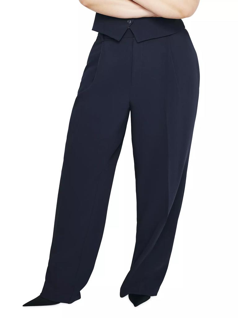 Good American Luxe Suiting Column Trousers