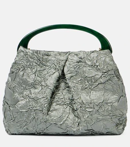 Dries Van Noten Crisp Mini crushed plissé tote bag 1