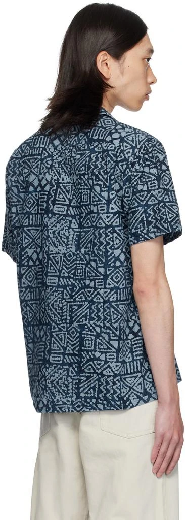 BEAMS PLUS Blue Batik Print Shirt 3
