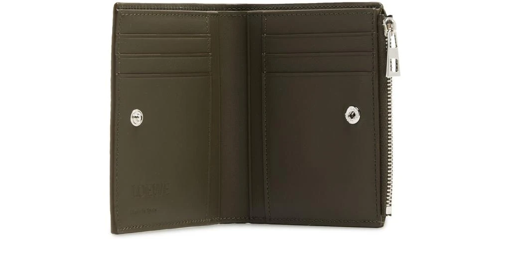 Loewe Slim compact wallet in classic textured calf leather 6