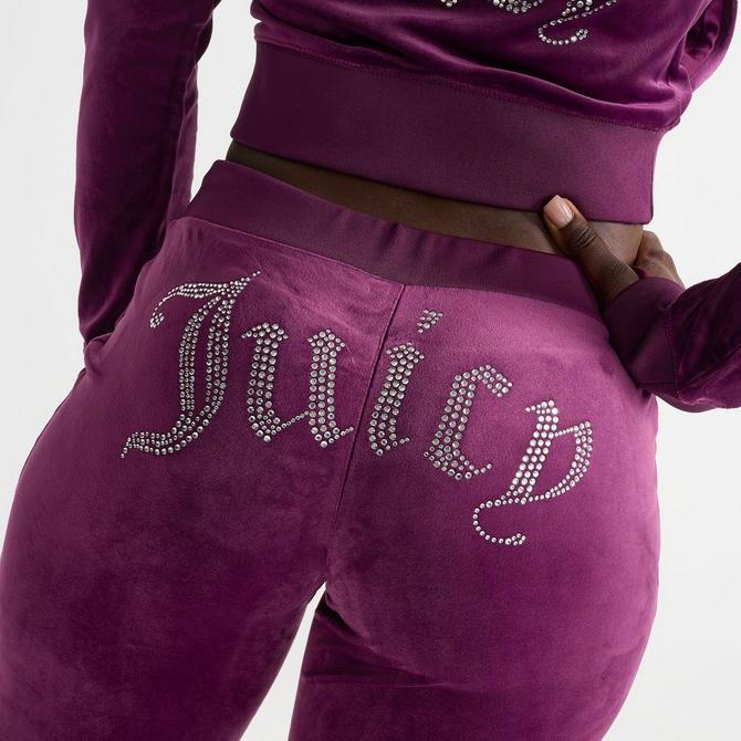 【Juicy Couture】 OG BIG BLING VELOUR Track Pants Violet OG Big Bling Velour Track Pants - Juicy Couture