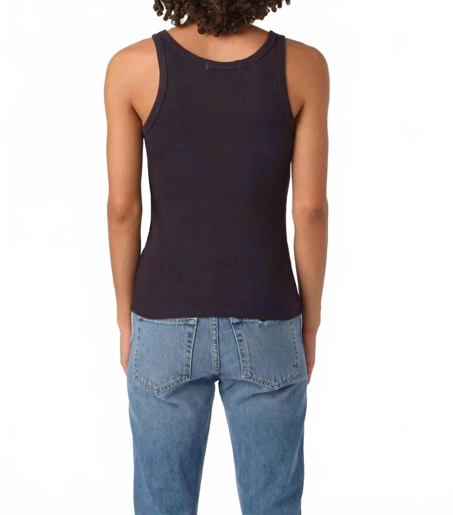 AMO Long Rib Tank Top In Vintage Black 2