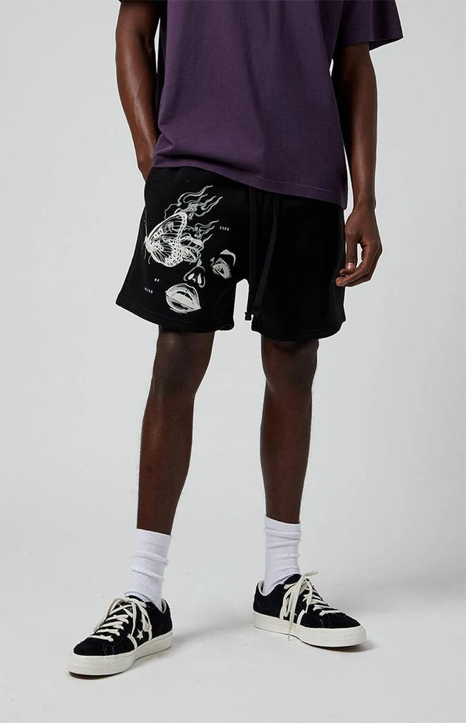 PacSun Life Of Bliss Fleece Volley Sweat Shorts 3