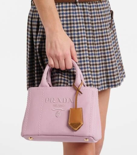 Prada Mini canvas shoulder bag 7