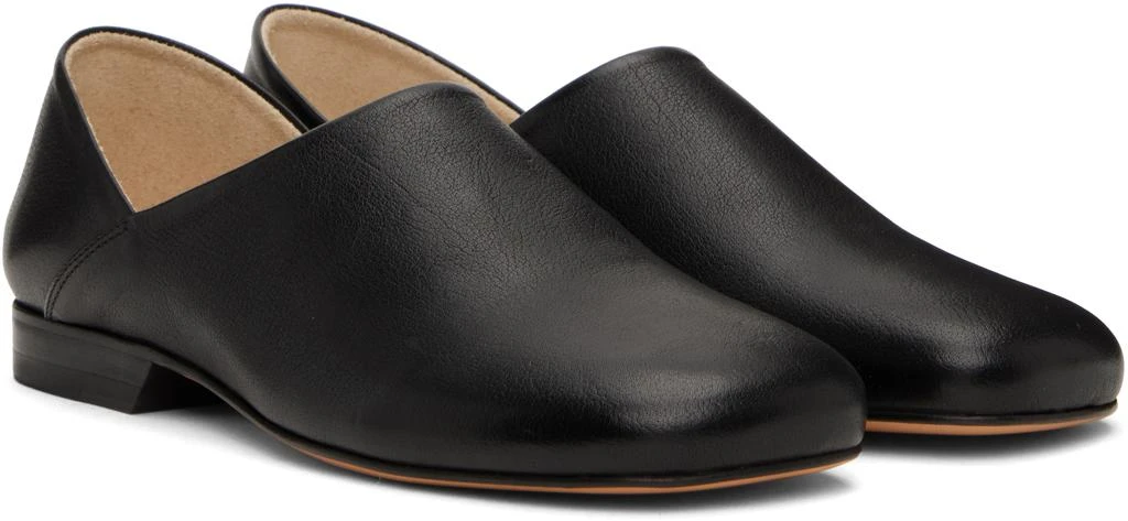 Lemaire Black Leather Slippers 4