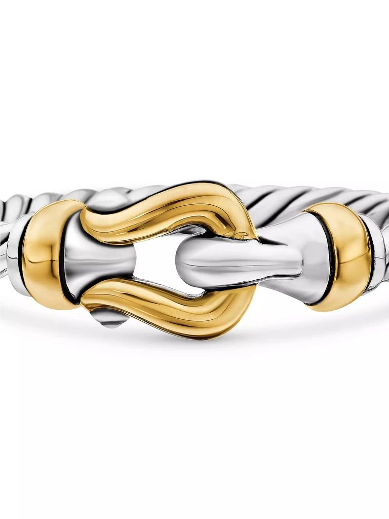 David Yurman Petite Buckle Ring with 18K Yellow Gold 6