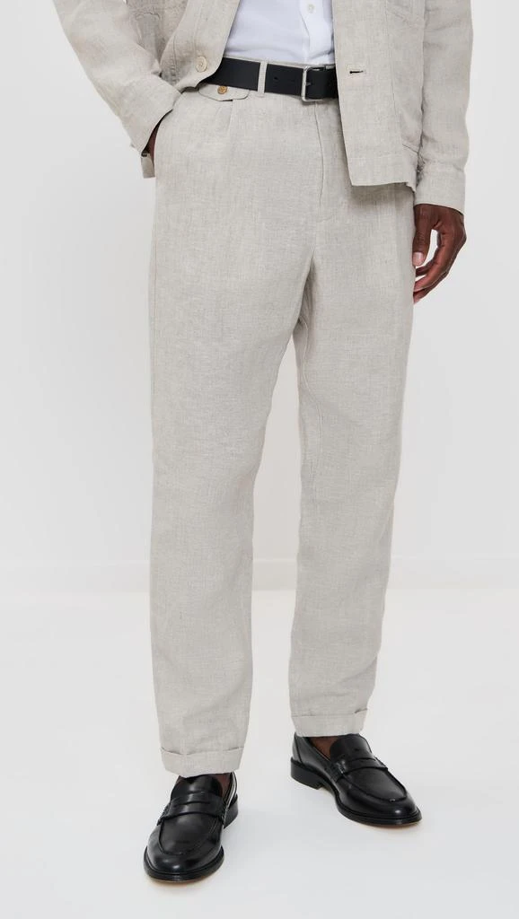Alex Mill Standard Pleated Pants In Flax Linen 1