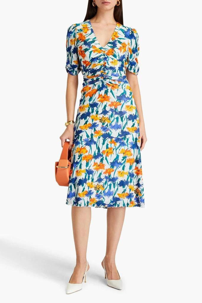 Diane von Furstenberg Koren reversible printed stretch-mesh dress 2