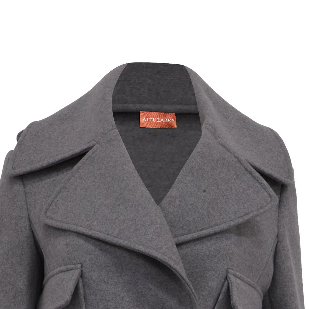 Altuzarra Laga Double-Breasted Peacoat in Grey Wool 2