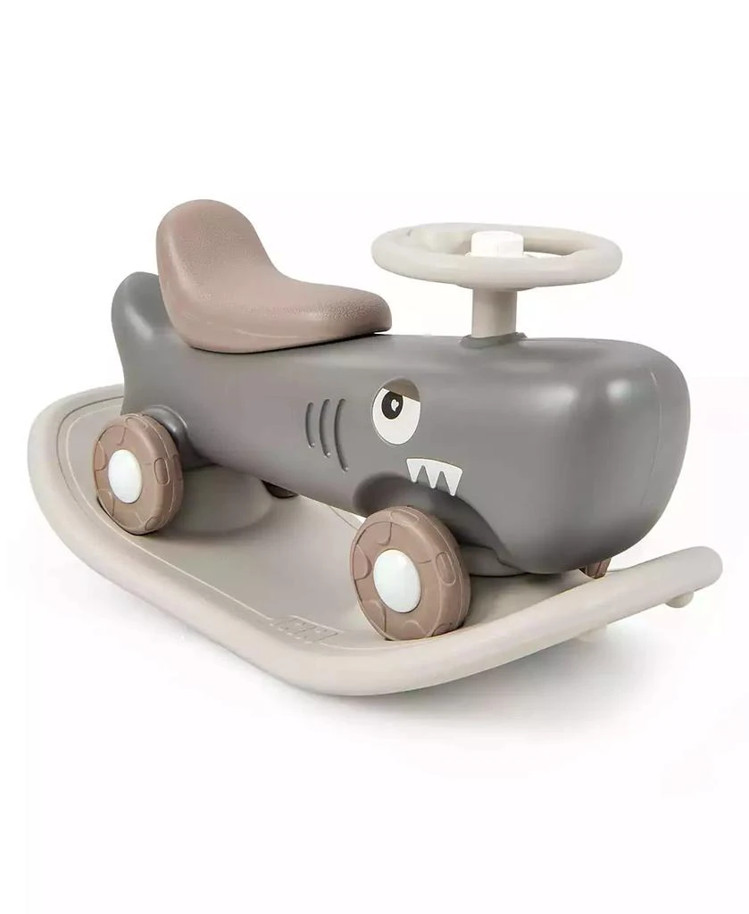 Costway Convertible Rocking Horse & Sliding Car with Detachable Balance Board 1