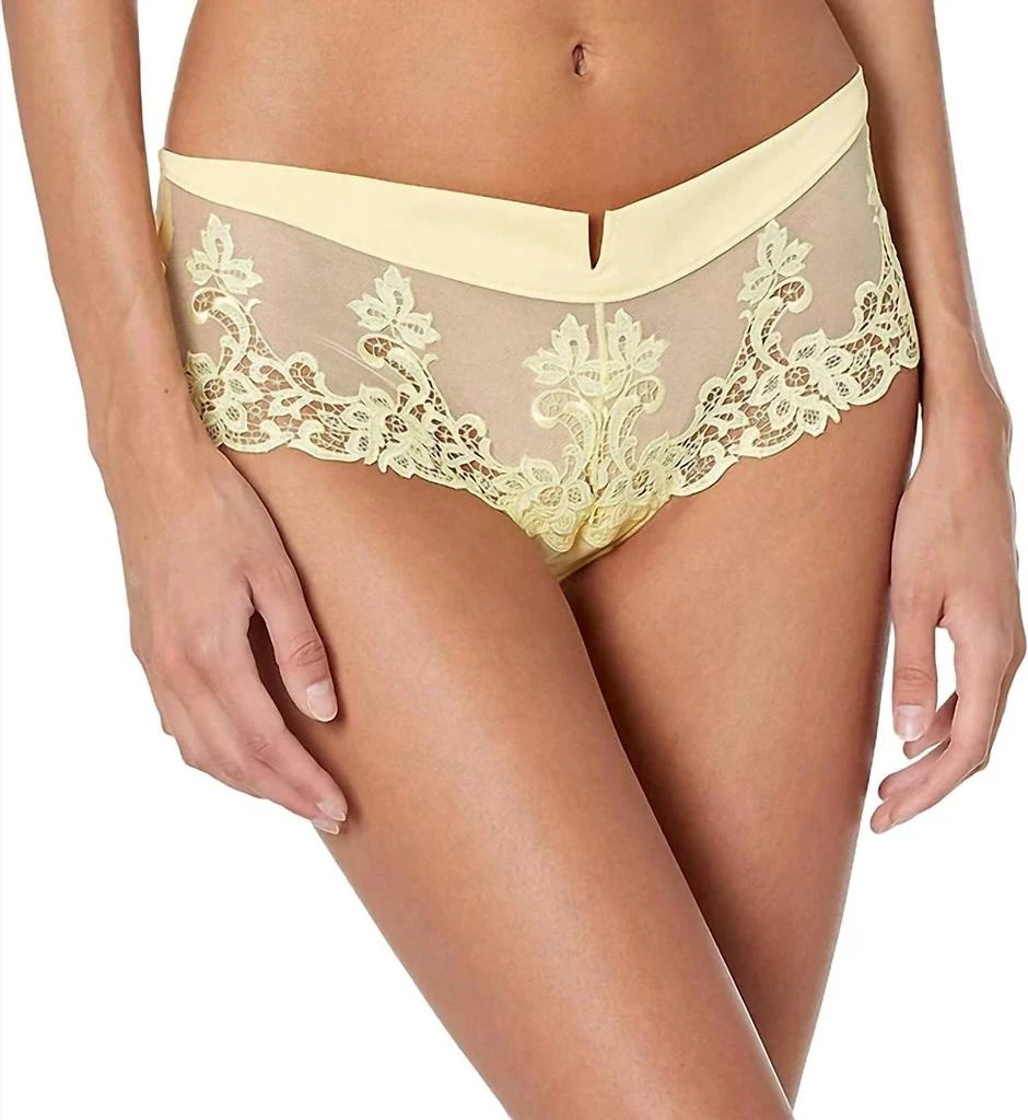 Simone Perele Saga Lace Boyshort In Citron