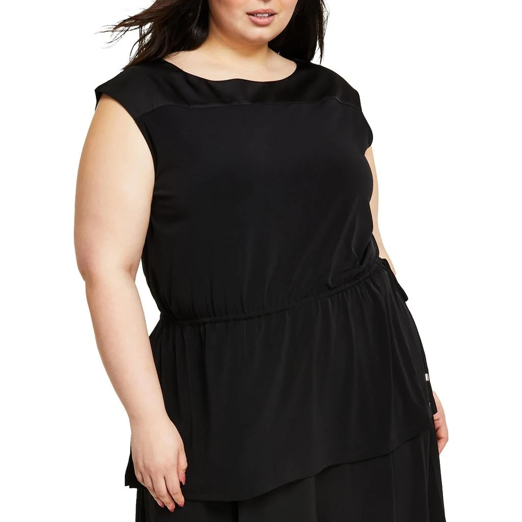 Calvin Klein Plus Womens Drawstring Waist Tank Tunic Top 2