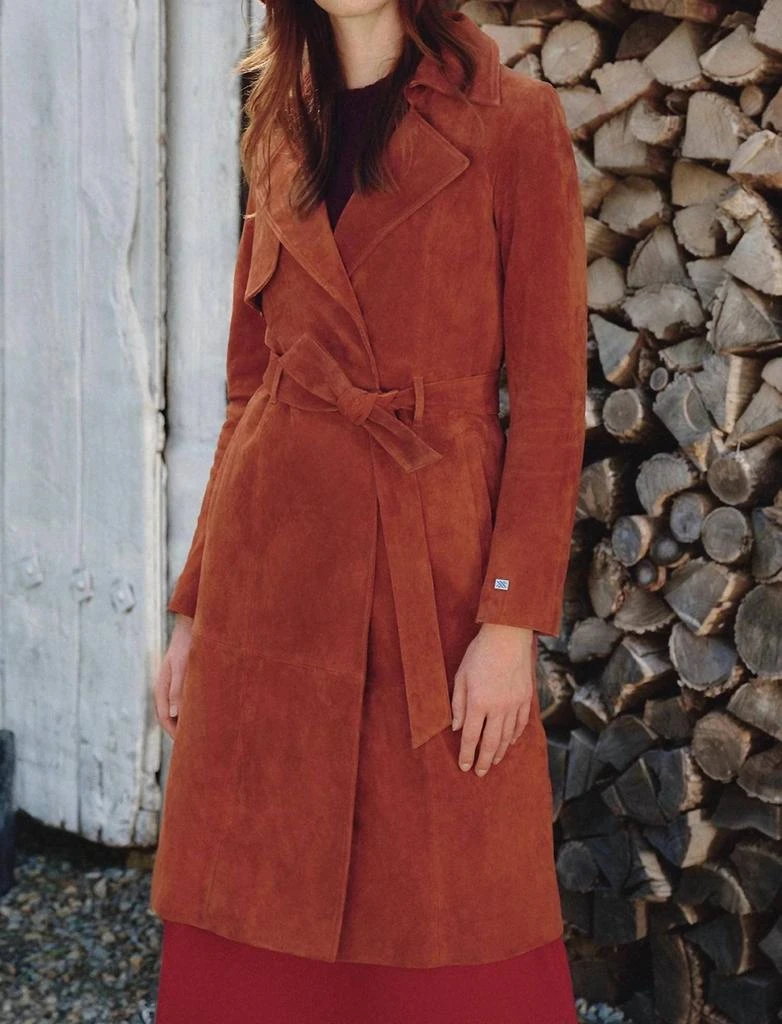 SOIA&KYO Soia&Kyo - Alexis-n Slim-fit Suede Trench Coat 6