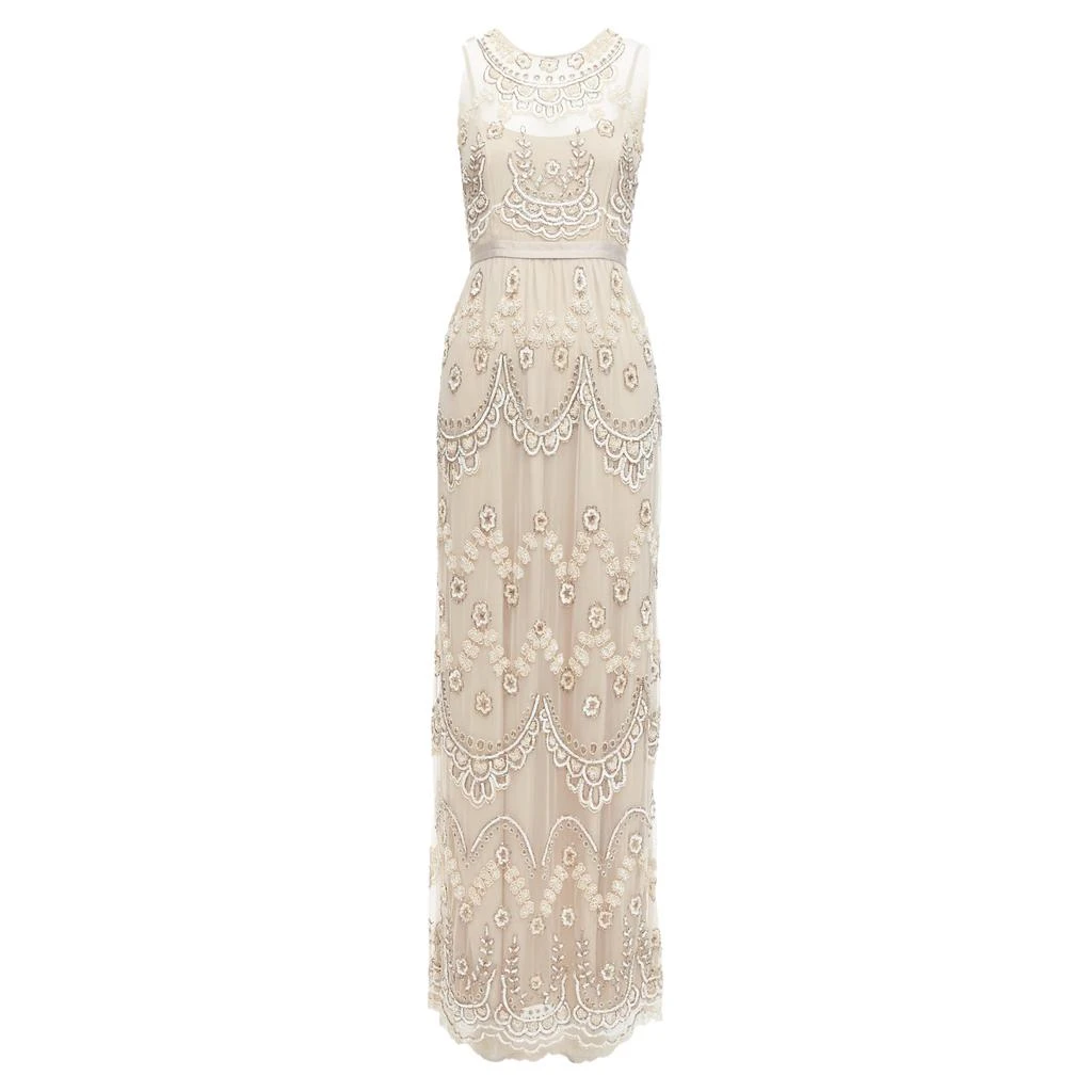 Needle & Thread Sequins Beads Embellished Overlay Long Gown 1