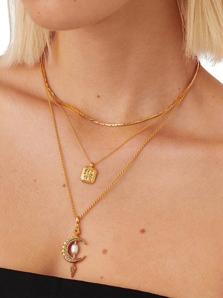 Missoma 18K-Yellow-Gold Vermeil &amp; Birthstone Pendant Necklace 2