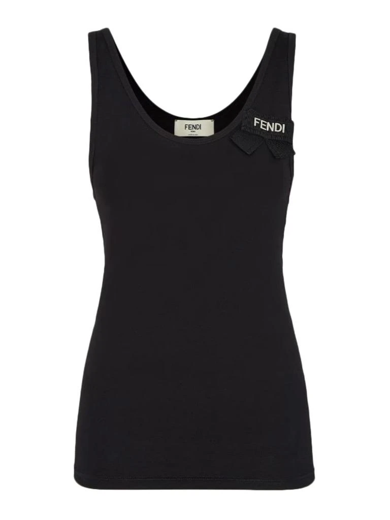Fendi Fendi Logo Plaque Ribbon Detailed Tank Top 1