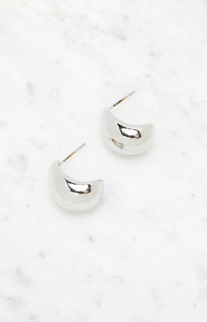 LA Hearts Dome Medium Hoop Earrings