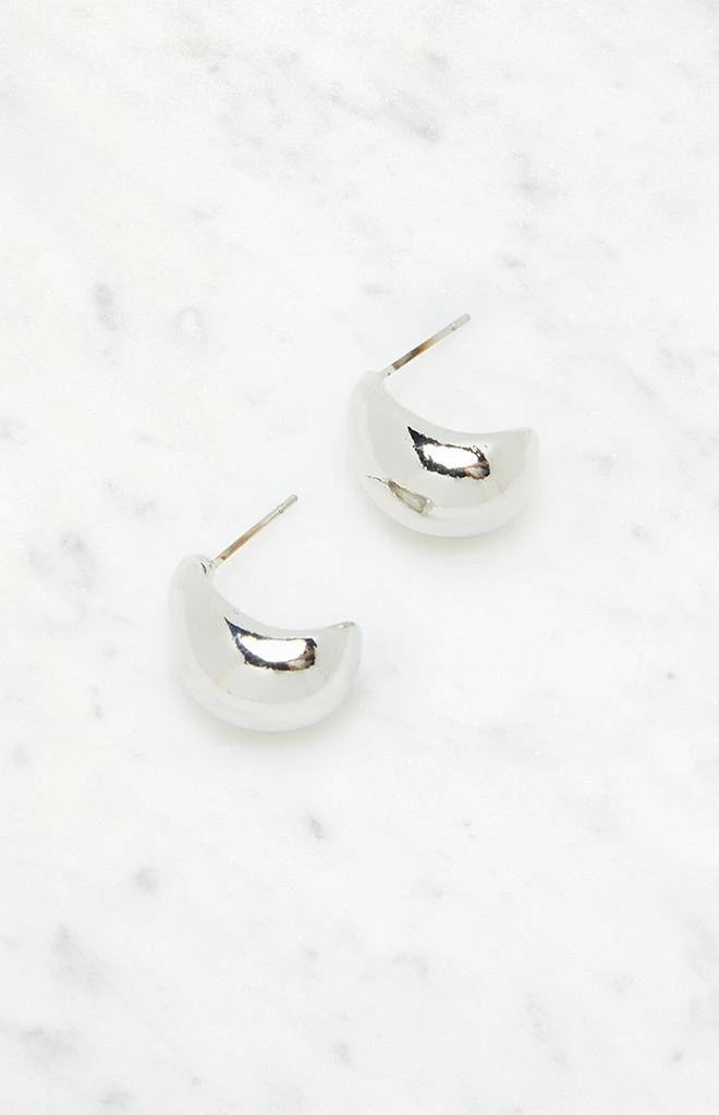 LA Hearts Dome Medium Hoop Earrings 2