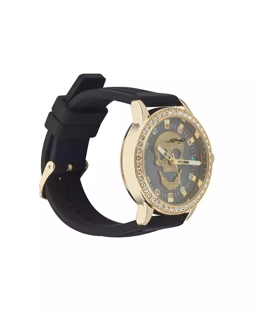 Ed Hardy Women's Quartz Matte Black Silicone Strap Analog Watch 2