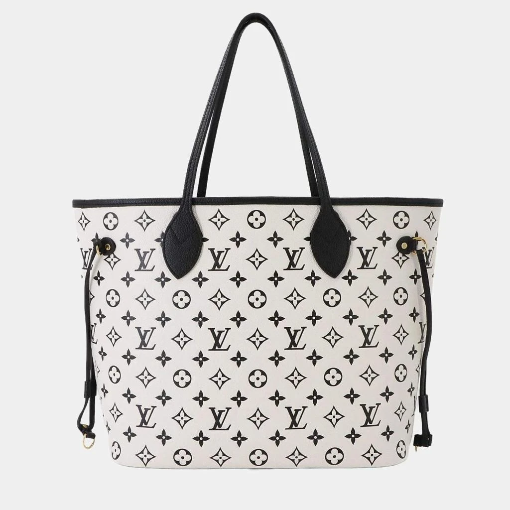 Louis Vuitton Louis Vuitton Neverfull MM Monogram Empreinte Black White Leather Tote Bag 3