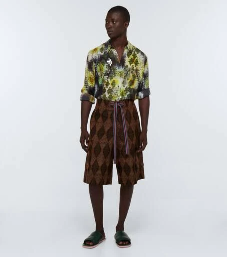 Dries Van Noten Silk and cotton Ikat shorts 2