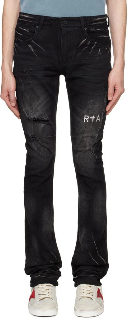 RTA Black Olivier Stacked Jeans 1