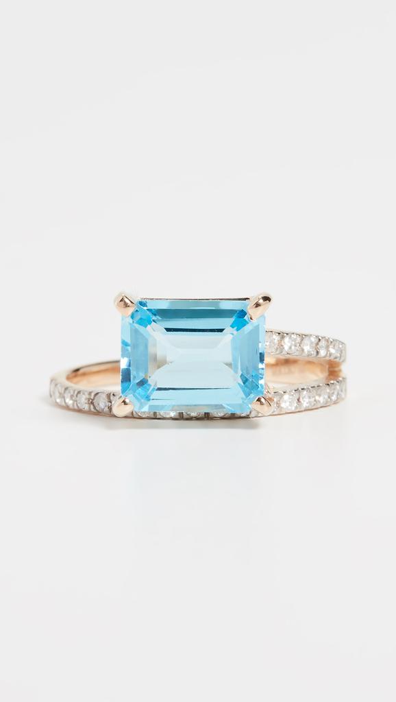 MATEO 14k   Blue Topaz Point of Focus Ring