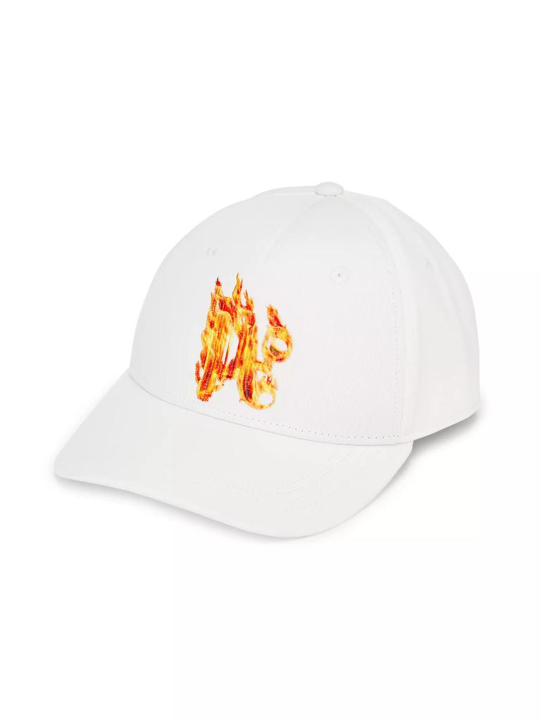Palm Angels Burning Logo-Embroidered Cotton Baseball Cap