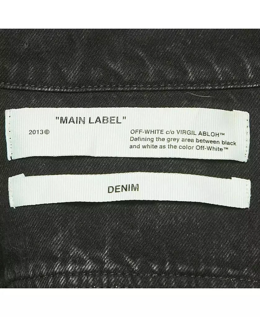 Pre-Owned Off-White Women
s Black Embroidered Denim Button Front Jacket 6