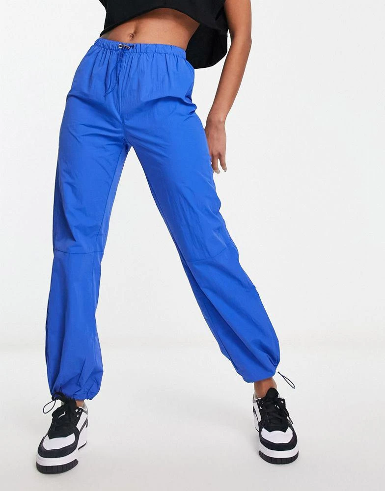 Heartbreak Heartbreak parachute wide leg trousers in cobalt 4